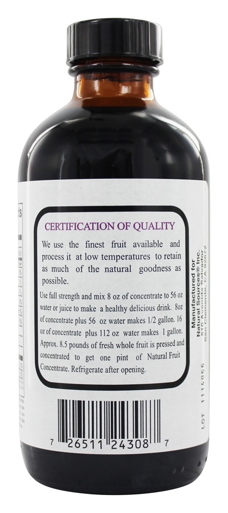 Concentrado de Cereja Preta Sem Açúcar - 8 oz. Natural Sources - Imagem 3