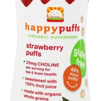 Feliz Puffs Orgânico Superfood Morango - 2.1 oz. Happy Family