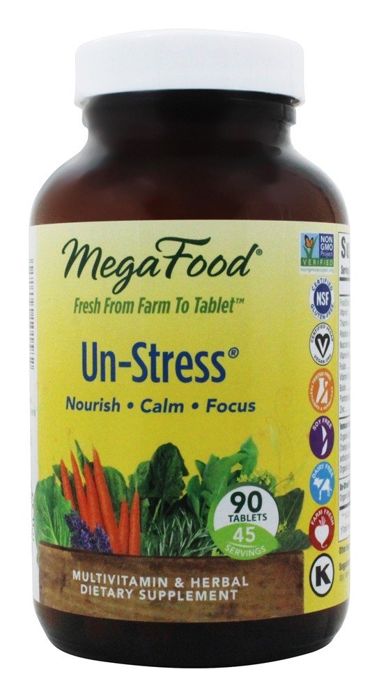 DailyFoods Un-Stress Ervas Orgânicas Anti-Stress - 90 Comprimidos vegetarianos MegaFood