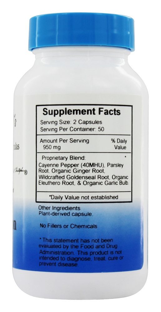 Fórmula de Circulação Sanguínea - Cápsulas vegetarianas 100 Dr. Christopher's Original Formulas - Imagem 2
