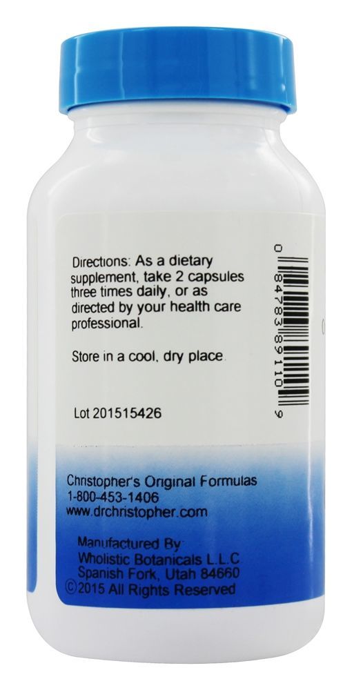 Fórmula de Circulação Sanguínea - Cápsulas vegetarianas 100 Dr. Christopher's Original Formulas - Imagem 3