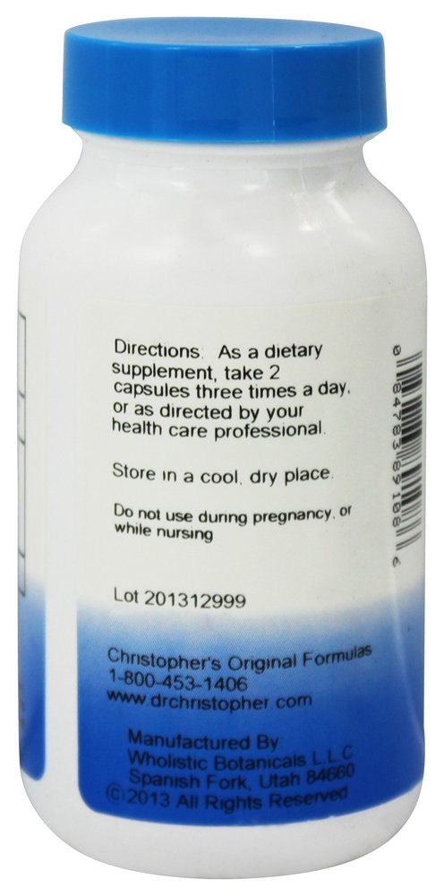 Fórmula Herbal Calcium - Cápsulas vegetarianas 100 Dr. Christopher's Original Formulas - Imagem 3