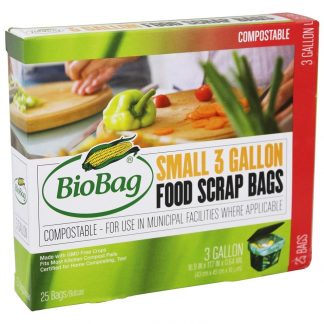 Comida Sucatear Sacos Pequeno 3 Galão - 25 Malas BioBag
