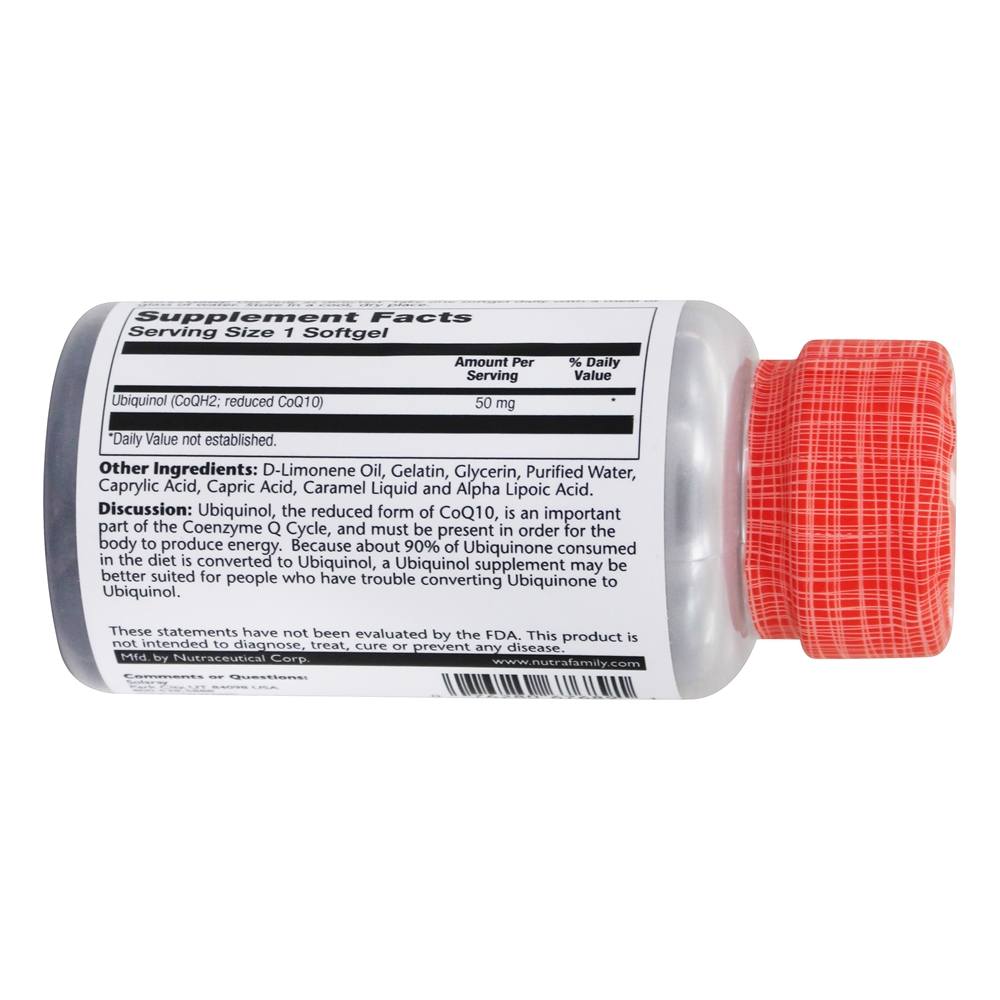 Ubiquinol CoQ-10 50 mg. - 30 Softgels Solaray - Imagem 3