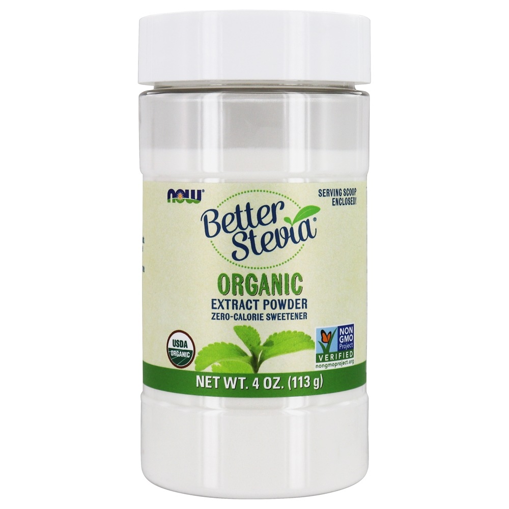 Adoçante em pó orgânico BetterStevia - 4 oz. NOW Foods