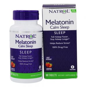 Melatonina Avançada Calma Sono Rápido Dissolver Sabor A Morango - 60 Tablets Natrol