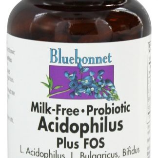 Acidophilus Mais FO Leite-Livre Probiotic - Cápsulas vegetarianas 100 Bluebonnet Nutrition