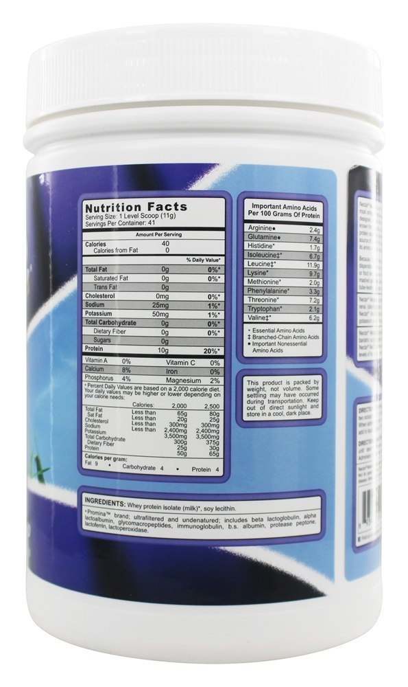 Néctar Médico Soro de leite coalhado Proteína Isolar Unflavored - 1 libra. Syntrax - Imagem 2
