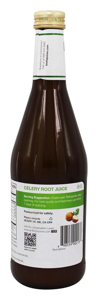 Suco de raiz de aipo - 16.9 fl. oz. Biotta - Imagem 3