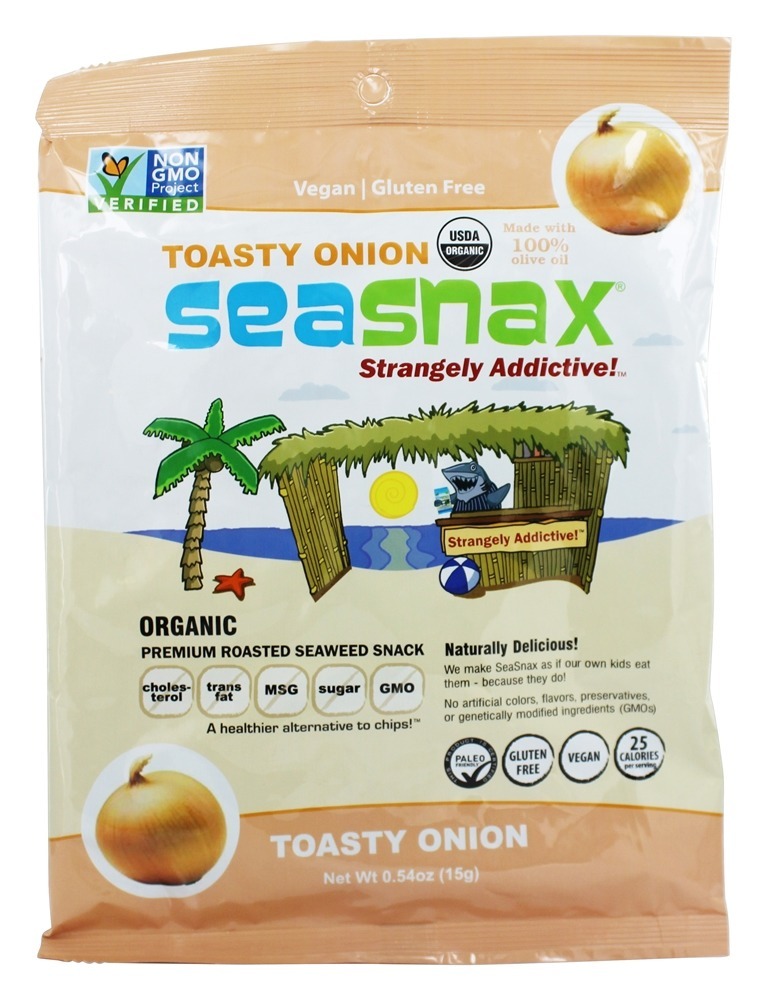 Cebola Tostada de Algas Levemente Assada e Temperada - 5 Planilha (s) SeaSnax