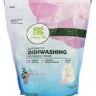Detergente Automático para Lavar Louça 60 Carrega Tomilho com Folha de Figo - 38 oz. Grab Green