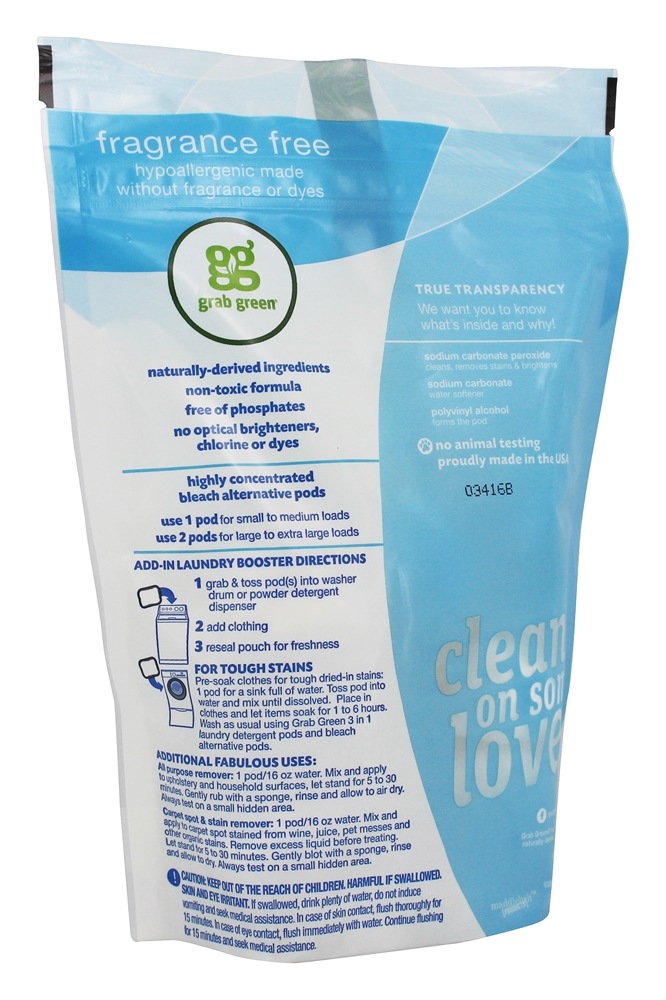 Podes Alternativos de Branqueamento 24 Carrega Sem Fragrância - 15.2 oz. Grab Green - Imagem 2