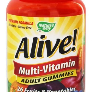 Alive! Gominhas Multivitamínicas Para Adultos Sabor Cereja, Uva & Laranja - 90 Gummies Nature's Way