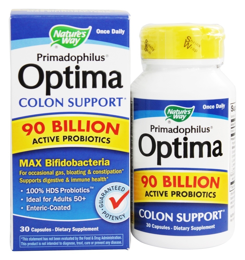 Primadophilu Optima Max Bifido Ativo Probiotic 90 Bilhões de UFC - Cápsulas 30 Nature's Way