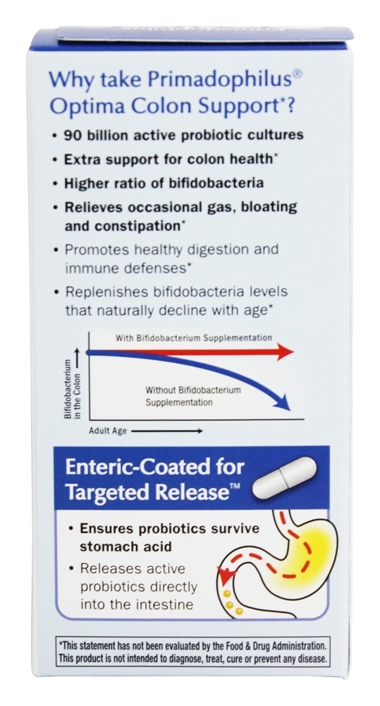 Primadophilu Optima Max Bifido Ativo Probiotic 90 Bilhões de UFC - Cápsulas 30 Nature's Way - Imagem 3
