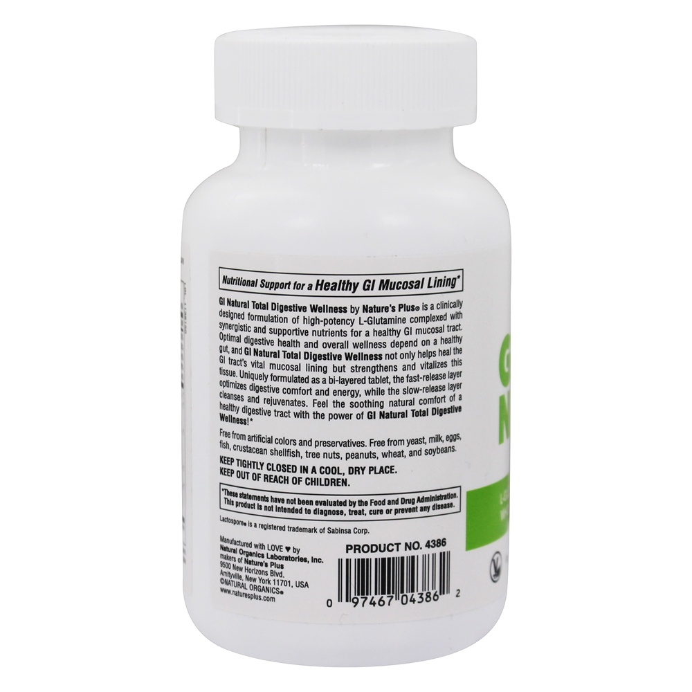 Bem-Estar Digestivo Total Natural GI - 90 Tablets Natures Plus - Imagem 3