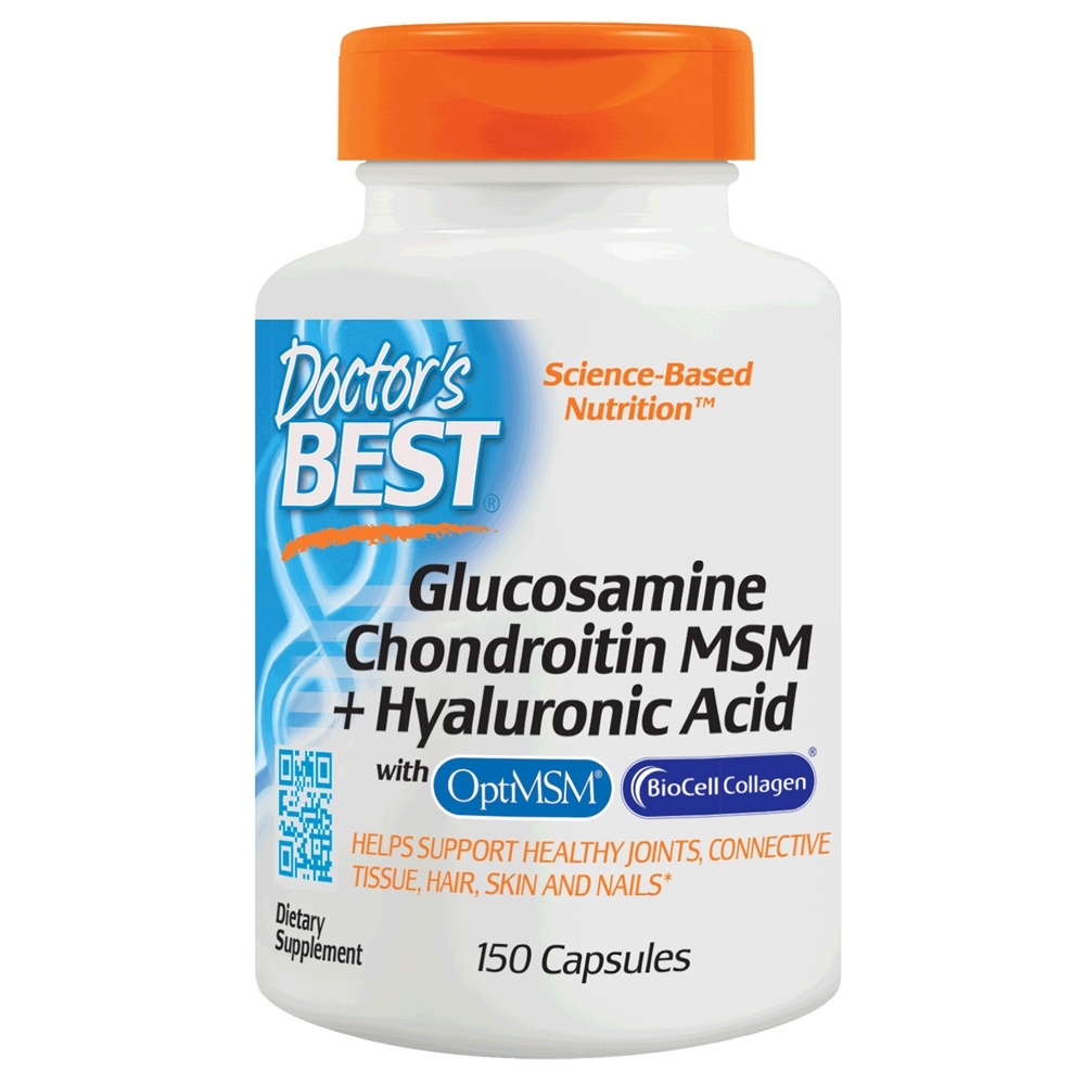 Glucosamina Condroitina MSM + Ácido Hialurônico - Cápsulas 150 Doctor's Best