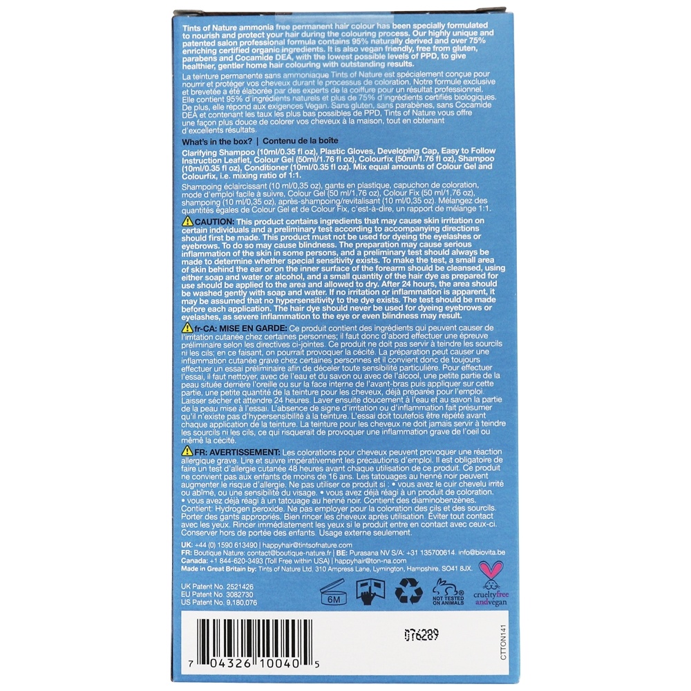 Condicionamento Permanente Cabelo Cor 4n Natural Médio Marrom - 4.4 fl. oz. Tints Of Nature - Imagem 4