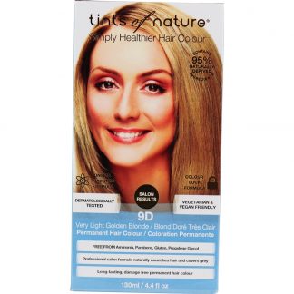 Condicionamento Permanente Cor do Cabelo 9D Muito Luz Dourada Loira - 4.4 fl. oz. Tints Of Nature