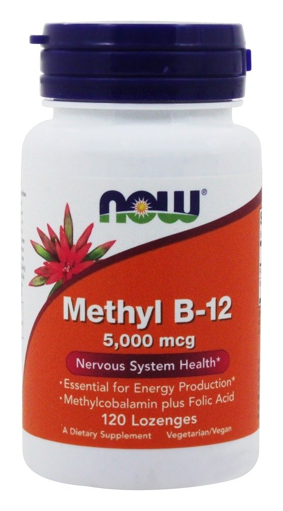 Metil B12 5000 mcg. - 120 Pastilhas NOW Foods