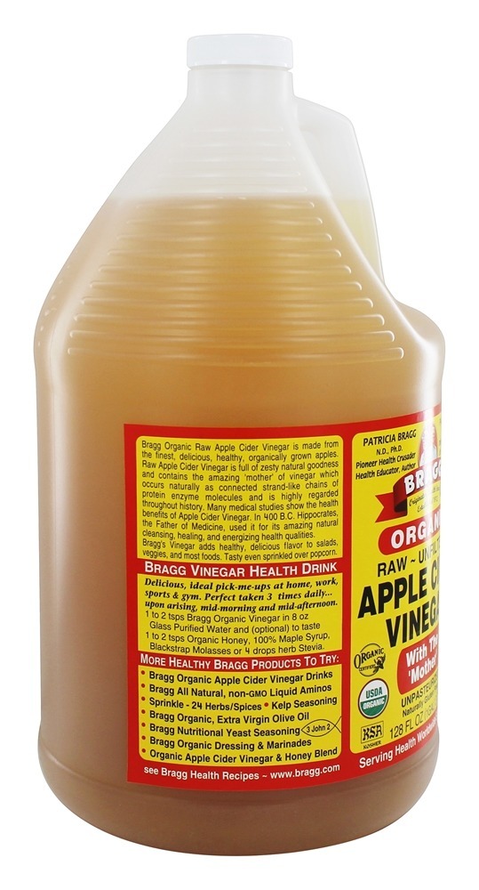Galão de vinagre de maçã orgânico com mãe - 128 fl. oz. Bragg - Imagem 3