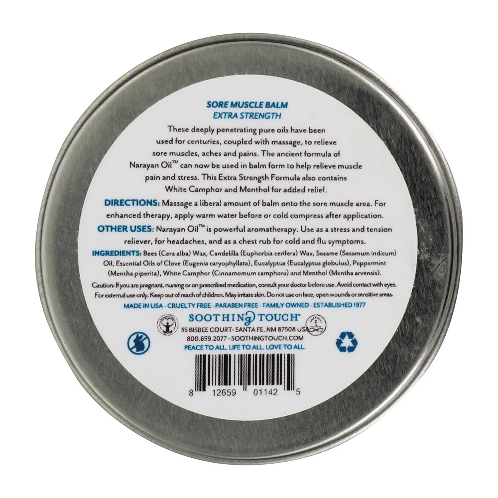 Narayan Extra Força Sore Muscle Balm - 1.5 oz. Soothing Touch - Imagem 3