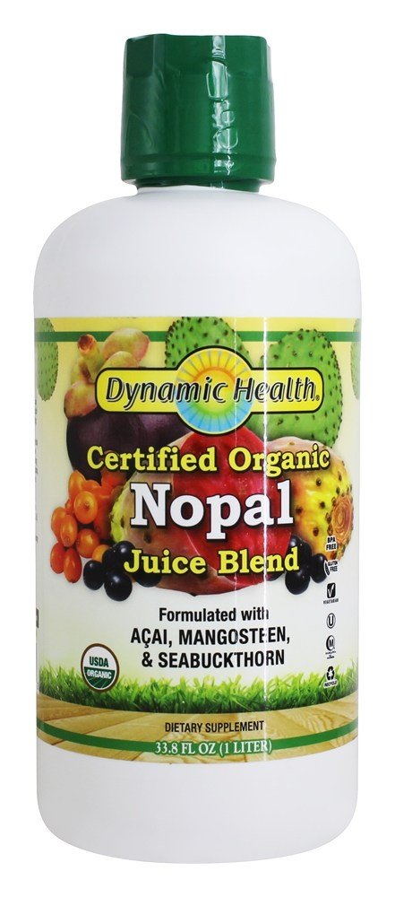 Mistura de suco de nopal orgânica certificada - 33.8 fl. oz. Dynamic Health