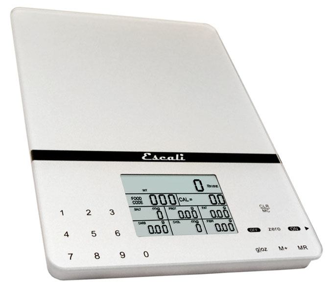 Escala Nutricional Digital Portátil Cesto 115NS Cinza Prata Escali