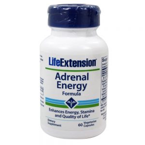 Fórmula Adrenal de Energia - Cápsulas vegetarianas 60 Life Extension