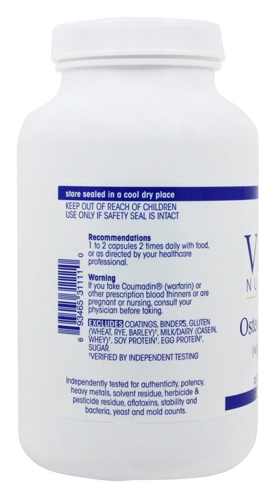 Osteo-Nutrientes II com Vitamina K2 7 - Cápsulas 240 Vital Nutrients - Imagem 3