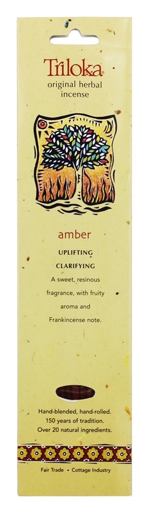 Original Herbal Incenso Âmbar - 10 Stick (s) Triloka