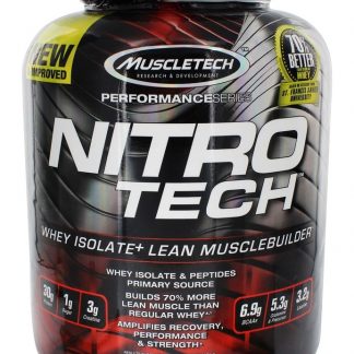 Nitro-Tecnologia Atuação Série Soro de leite coalhado Isolar+ Inclinar Musclebuilder Leite Chocolate - 3.97 lbs. Muscletech Products