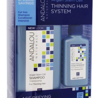 Kit de Sistema de Cabelo Emagrecedor que Desacelera a Idade das Células Estaminais - 3 Peça (s) Andalou Naturals