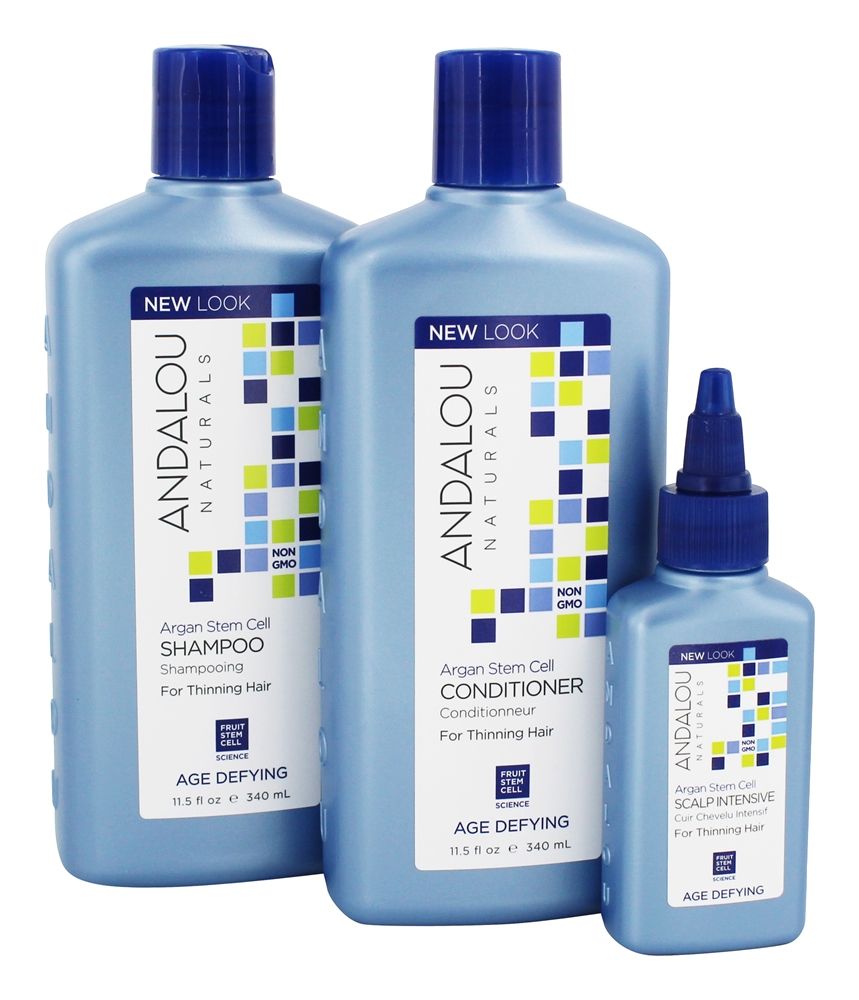 Kit de Sistema de Cabelo Emagrecedor que Desacelera a Idade das Células Estaminais - 3 Peça (s) Andalou Naturals - Imagem 2
