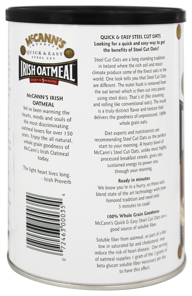 Irlandês Aveia Rápido & Fácil Aço Cortar - 24 oz. McCann's - Imagem 3