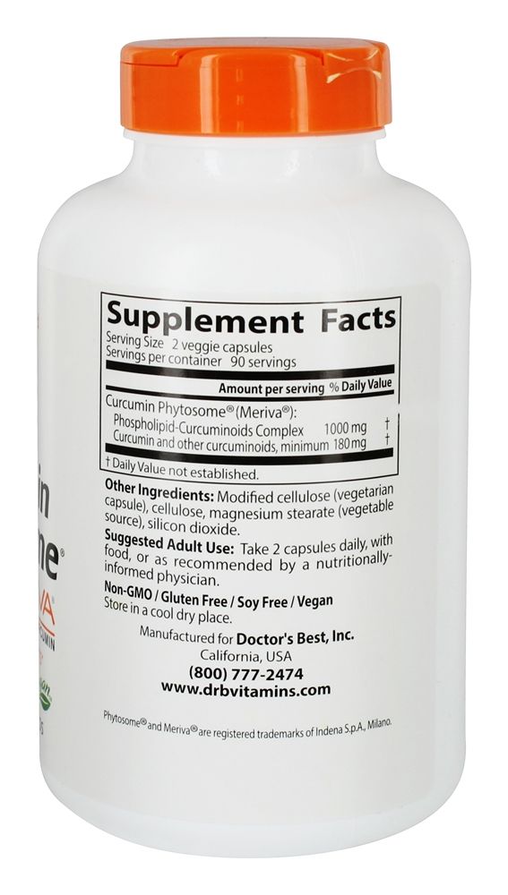 Fitosoma de Curcumina com Meriva 500 mg. - Cápsulas vegetarianas 180 Doctor's Best - Imagem 2