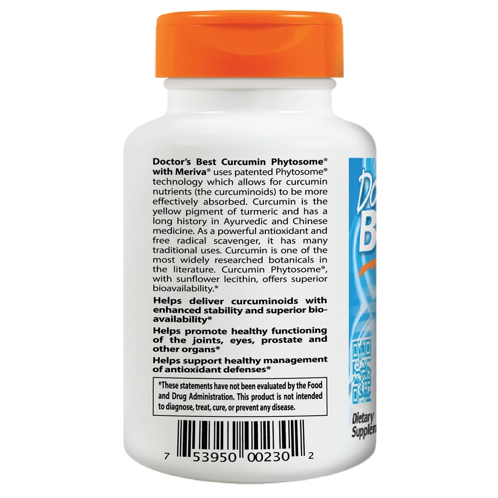 Fitosoma de Curcumina com Meriva 500 mg. - Cápsulas vegetarianas 180 Doctor's Best - Imagem 3