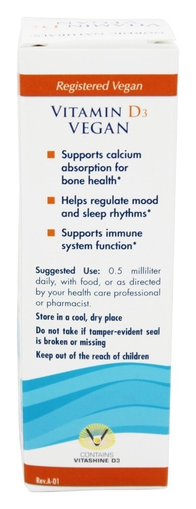 Vitamina D3 Vegan Líquido 1000 IU - 1 fl. oz. Nordic Naturals - Imagem 3