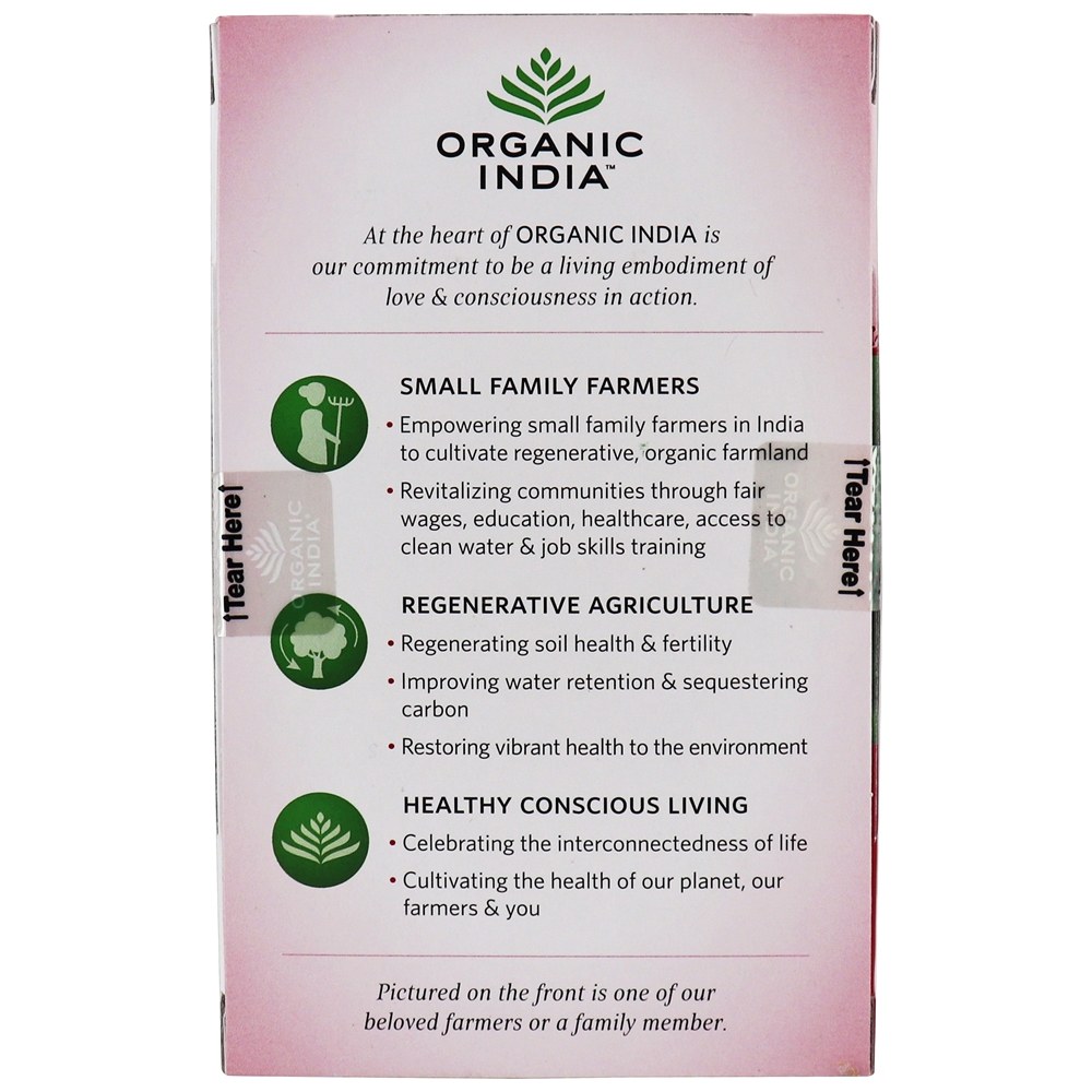Tulsi Tea Canela Rose - 18 Saquinhos de Chá Organic India - Imagem 3
