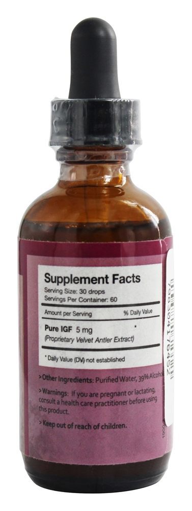 Pure IGF Fatores de Crescimento Concentrado do Extrato de Antler de Veludo de Veado - 2 fl. oz. Pure Solutions - Imagem 2