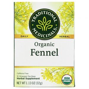 Erva-doce orgânica de chá de ervas - 16 Saquinhos de Chá Traditional Medicinals