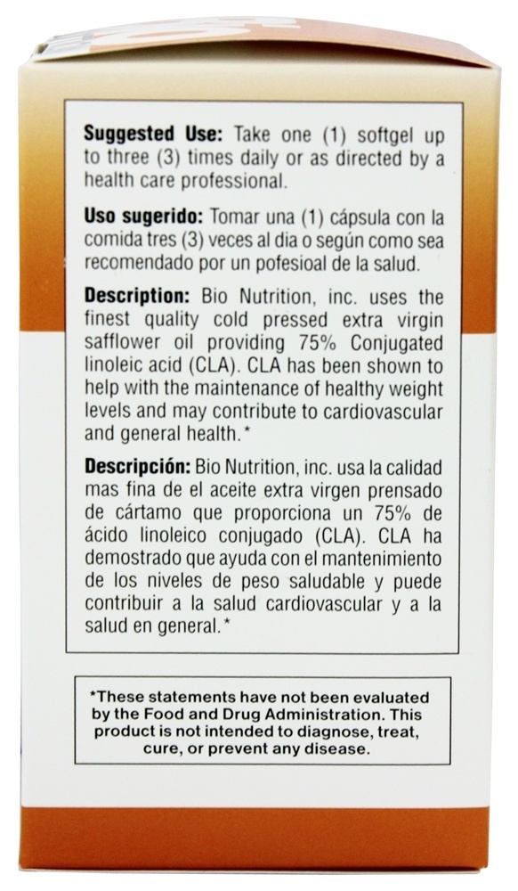 Óleo de cártamo 1000 mg. - 90 Softgels Bio Nutrition - Imagem 3