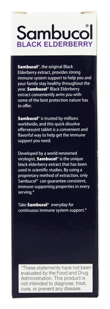Fórmula original de sabugueiro preto + vitamina C + zinco - 15 Comprimido (s) efervescente Sambucol - Imagem 4