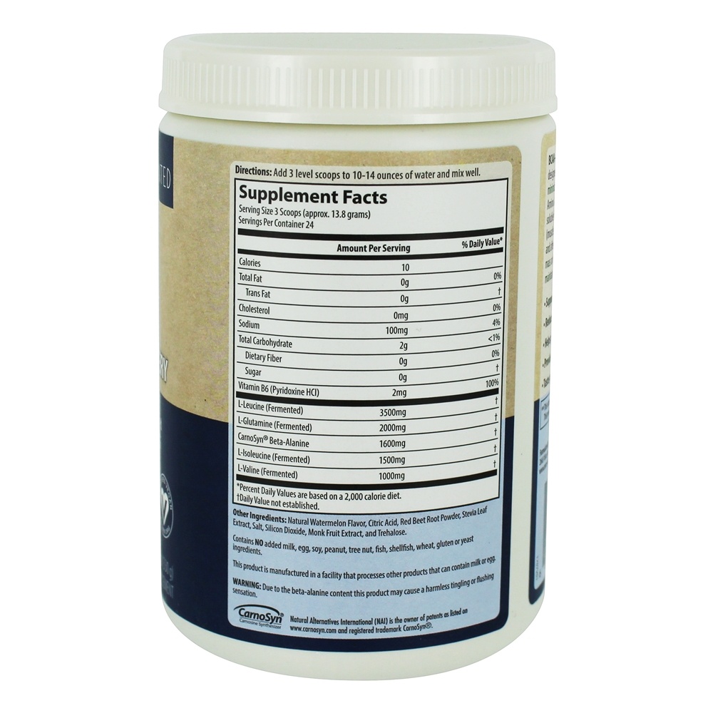 Fermentado BCAA + G Recarga Pós-Treino Recuperação Pó Melancia - 11.6 oz. MRM - Imagem 2