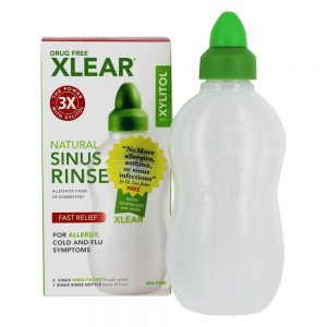 Enxaguamento sinusal natural com xilitol Xlear