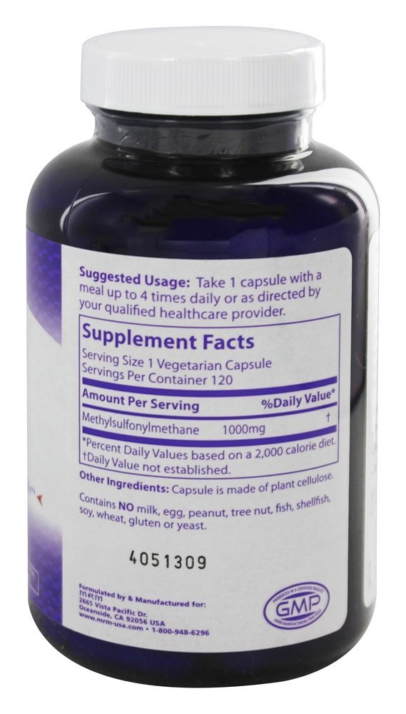 MSM Joint Health - Cápsulas vegetarianas 120 MRM - Imagem 2