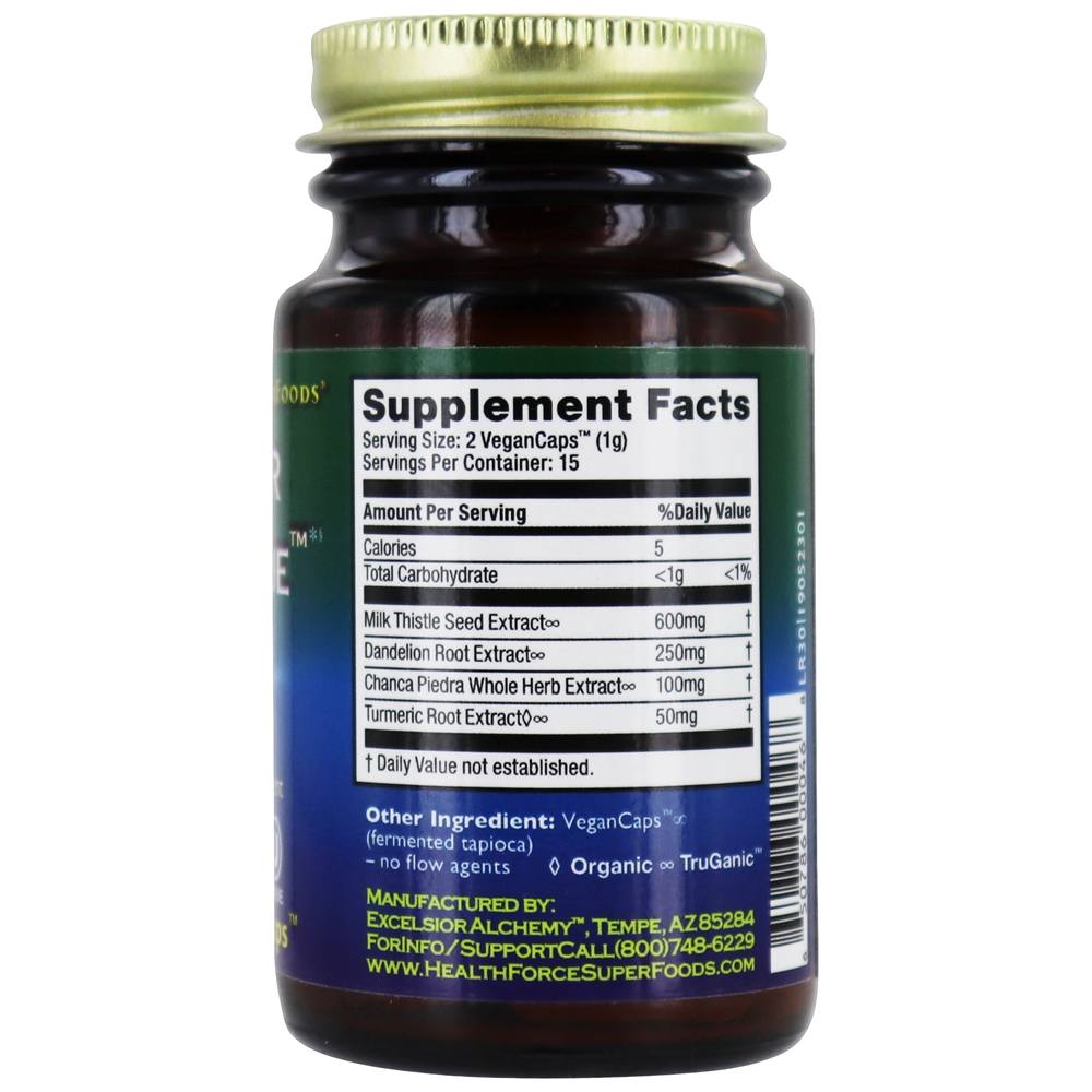 Versão de resgate hepático 6 - 30 Tampas veganas HealthForce Superfoods - Imagem 2