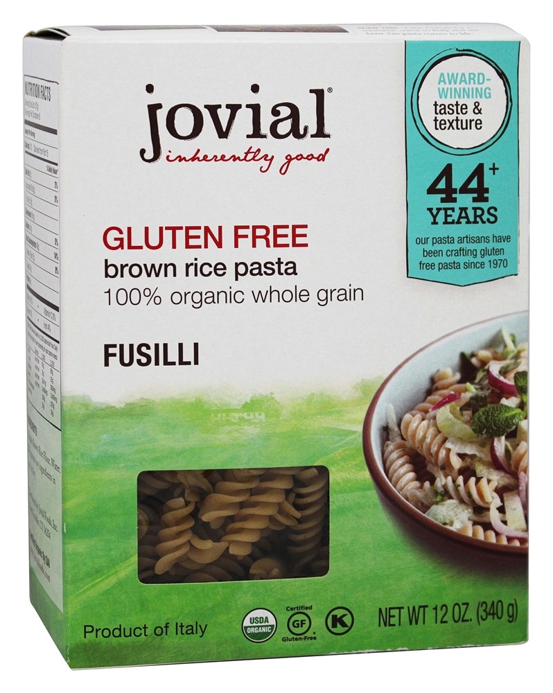Macarrão Arroz Integral Fusilli Sem Glúten Orgânico - 12 oz. Jovial Foods