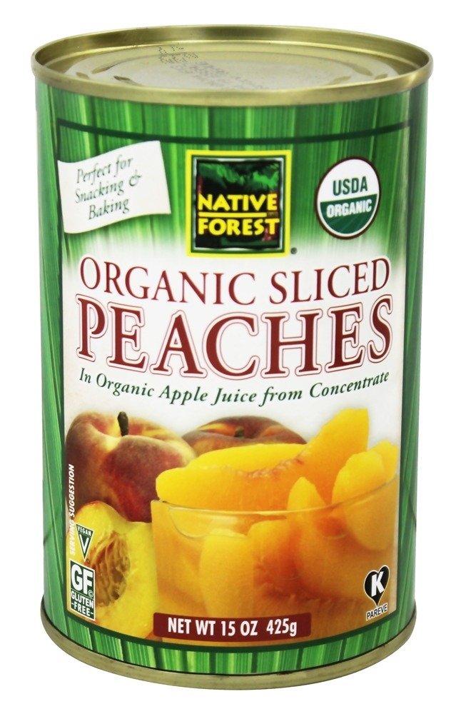 Pêssegos Fatiados Orgânicos - 15 oz. Native Forest