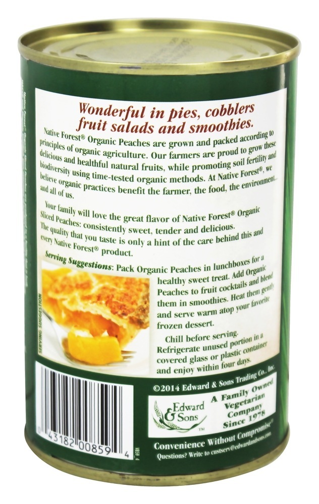 Pêssegos Fatiados Orgânicos - 15 oz. Native Forest - Imagem 3